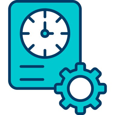 saat zaman dişlisi simgesi ana hat biçiminde