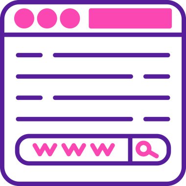 tarayıcı web simgesi, vektör illüstrasyonu