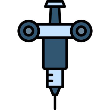Şırınga. Web simgesi basit illüstrasyon