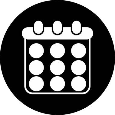 Takvim simgesi vektör illüstrasyonu