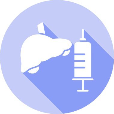 Karaciğer modern simgesinin vektör çizimi