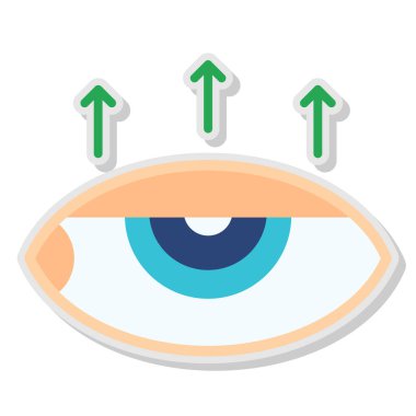 Göz. Web simgesi basit illüstrasyon