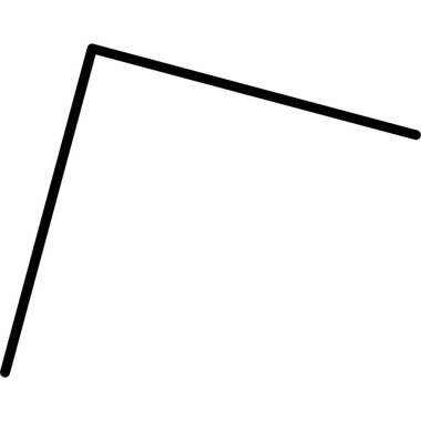 Bir kalemin siyah beyaz çiziminin vektör çizimi