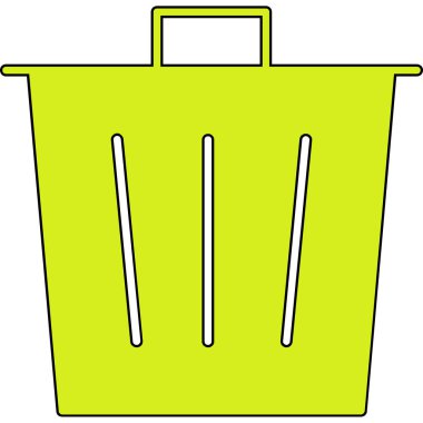 yeşil alışveriş sepeti, illüstrasyon, beyaz arkaplanda vektör.