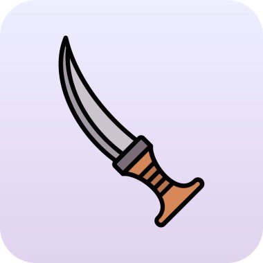 Saydam arka plan üzerinde kılıç logo kavramı izole kılıç vektör simgesi