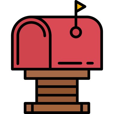 Posta kutusu simgesini, vektör çizim