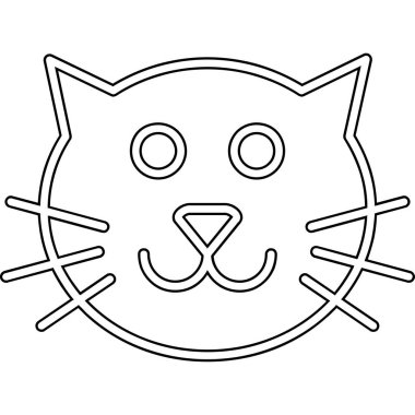 Şirin kedi simgesi, anahat stili