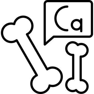 Hayvan kemiği ikonu ana hatları biçiminde