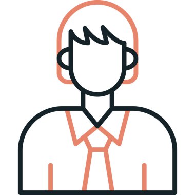 Adamım. Web simgesi basit illüstrasyon