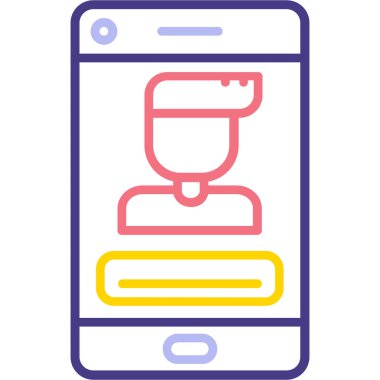 - Telefon. Web simgesi basit illüstrasyon