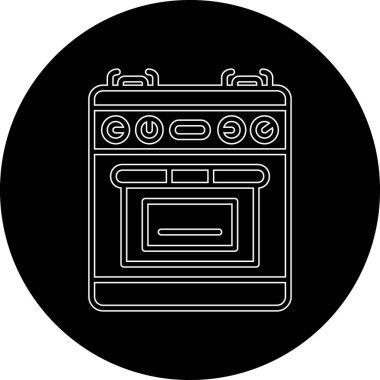 Moda biçimi izole edilmiş arkaplanda soba simgesi