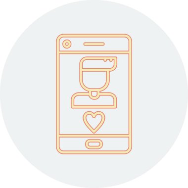 Cep telefonu simgesi, vektör illüstrasyonu