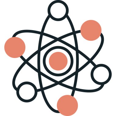 atom. Web simgesi basit illüstrasyon