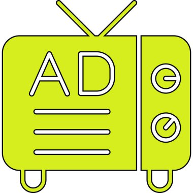 reklam reklam pazarlama simgesi - taslak biçimi