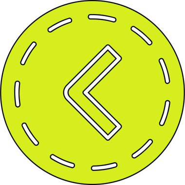 Yeşil ve sarı ikonun vektör illüstrasyonu