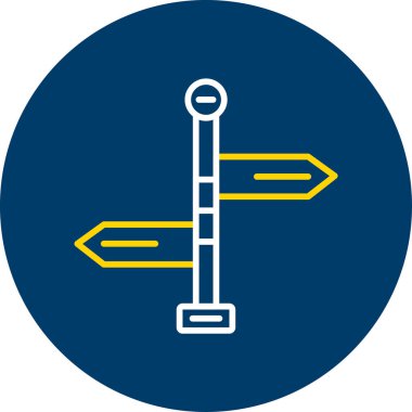 Yol işaretinin vektör illüstrasyonu