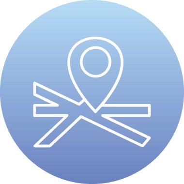 güzel harita işaretleyici vektör çizgisi simgesi