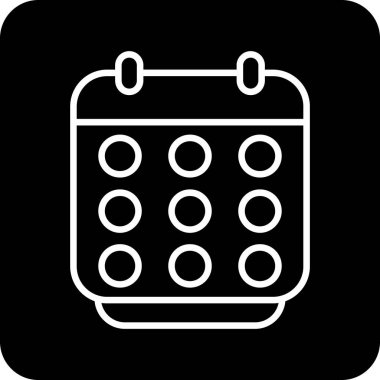 Takvim. Web simgesi basit tasarım