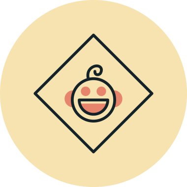 Modern simgenin vektör illüstrasyonu, renkli ve biçim