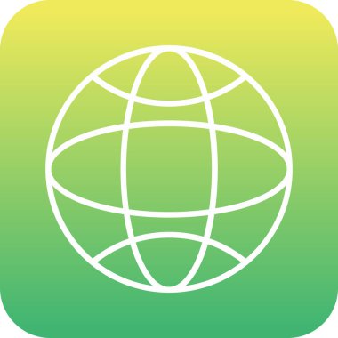 Benzersiz dünya vektör simgesi