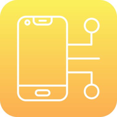 vektör telefon simgesi, basit simge çizimi