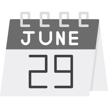 Haziran 20 - takvim simgesi - vektör illüstrasyonu