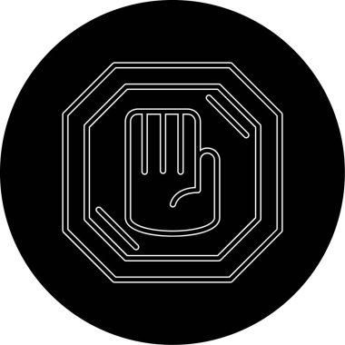 Bozuk para simgesi olan bir elin vektör çizimi