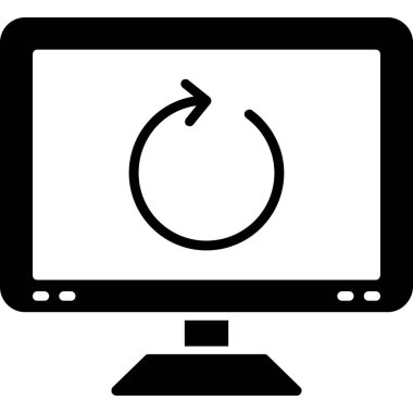 Dizüstü bilgisayar simgesinin vektör çizimi