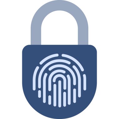 Parmak izi. Web simgesi basit illüstrasyon