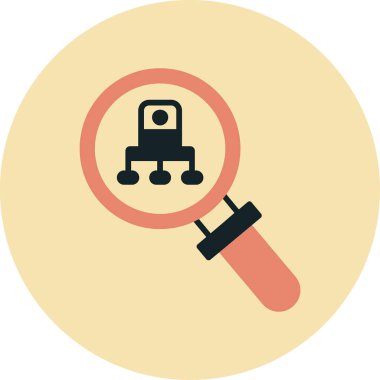 Bir büyüteç modern simge tasarımının vektör çizimi