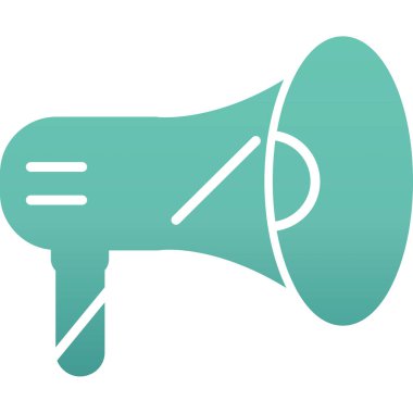 megafon ikonu. Vektör illüstrasyonu