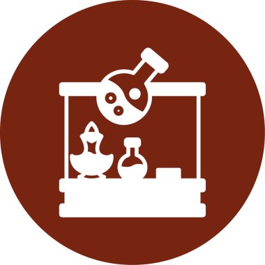 Bir laboratuvar simgesinin vektör illüstrasyonu