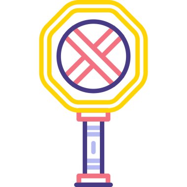 Modern simge için vektör çizimi dur işareti yokluğu