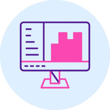 Bilgisayar. Web simgesi basit illüstrasyon