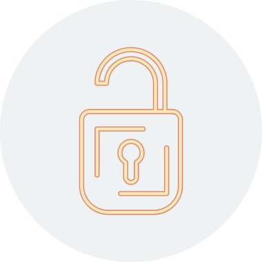 düz vektör simgesini kilitle