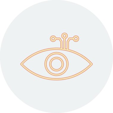 Göz simgesinin vektör illüstrasyonu