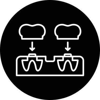 diş simgesi vektör illüstrasyonu