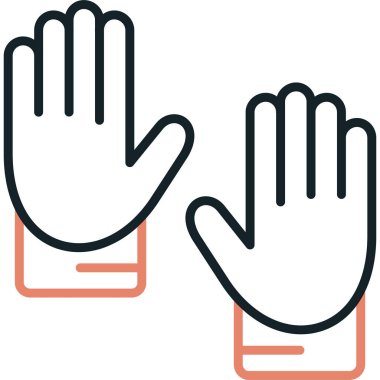 El ikonunu durdur. beyaz üzerinde izole edilmiş el vektörü simgesini durdur