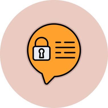 Kilit. Web simgesi basit illüstrasyon