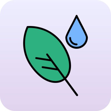 Yaprak Doldurulmuş Gradyan Vektör Simgesi Tasarımı