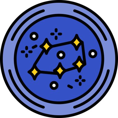 Ay yıldızları simgesi, vektör çizimi