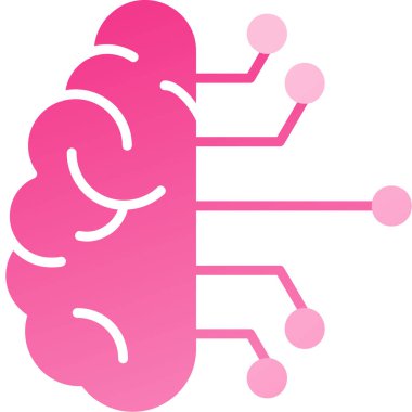 Beyin. Web simgesi basit illüstrasyon