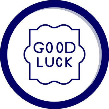 Mavi çizgili şans kelimesinin çizimi