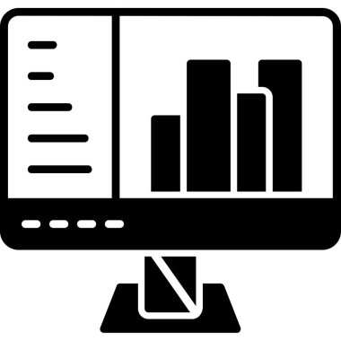 Veri analiz simgesi, vektör illüstrasyonu