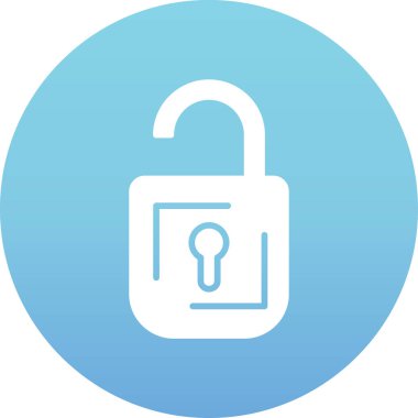 Kilit simgesinin vektör illüstrasyonu