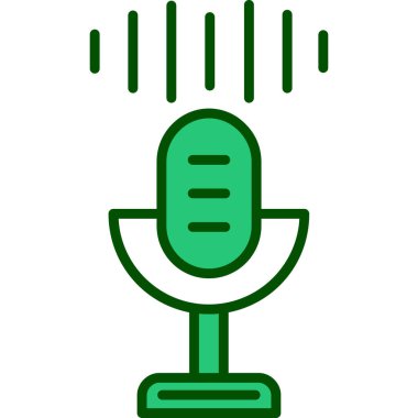 mikrofon simgesi vektör illüstrasyonu