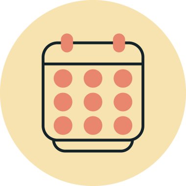 Doldurulmuş tarih simgesi - taslak biçimi