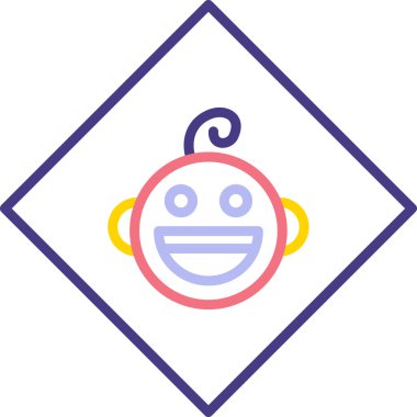 Bebek yüzlü. Basit tasarım