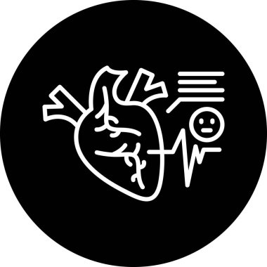 Bir kalp simgesinin vektör illüstrasyonu