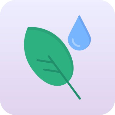 Yaprak. Web simgesi basit illüstrasyon